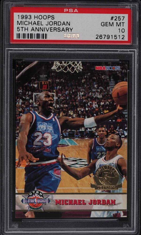 1993 Hoops Michael Jordan 5th Anniversary #257 PSA 10 Gem Mint