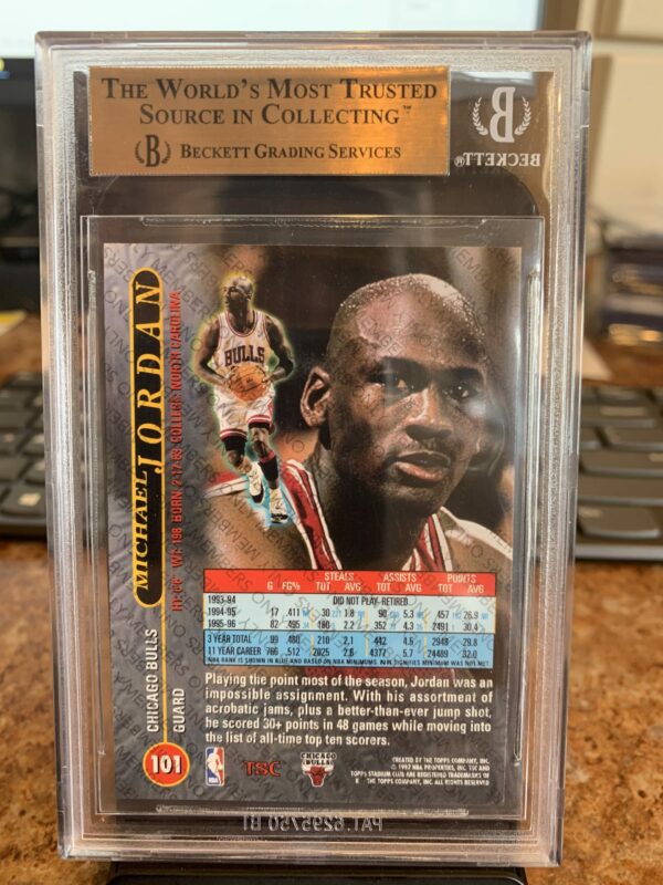 1996-97 Stadium Club Members Only II #101 Michael Jordan BGS 9.5 Gem Mint - Image 2