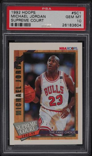 1992-93 Hoops Supreme Court Michael Jordan #SC1 PSA 10 Gem Mint