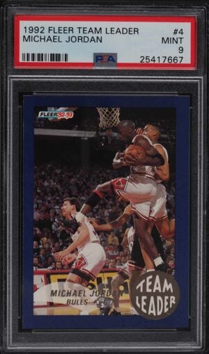 1992-93 Fleer Team Leader Michael Jordan #4 PSA 9 Mint