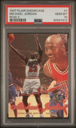 1997 Flair Showcase Row 2 Michael Jordan ROW 2 #1 PSA 10 GEM MINT POP 29
