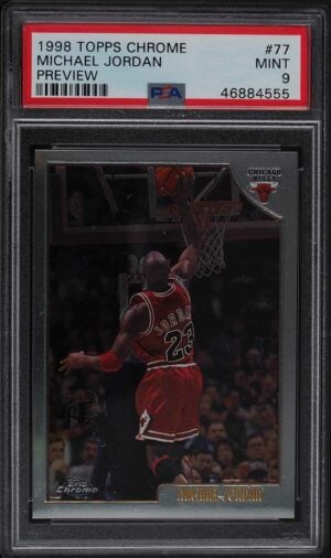 1998-99 Topps Chrome Preview Michael Jordan #77 PSA 9 Mint