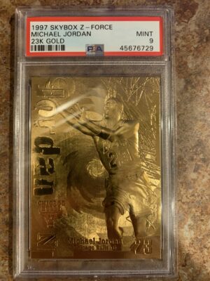 1997-98 Skybox Z-Force 23K Gold Michael Jordan PSA 9 Mint