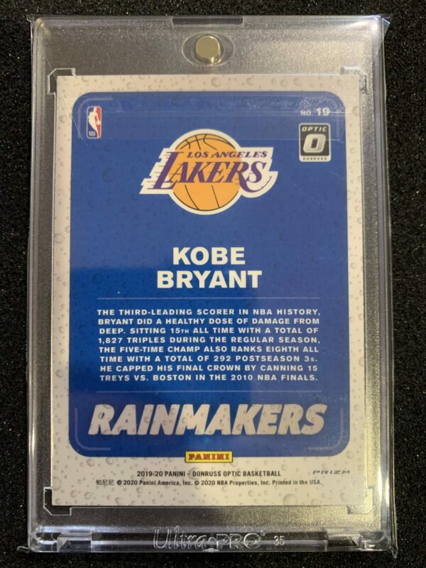 2019-20 Donruss Optic Rainmakers Holo Fast Break Kobe Bryant #19 - Image 2