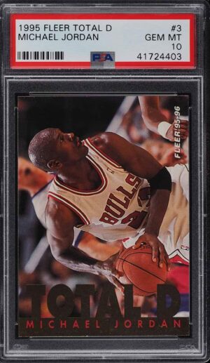 1995-96 Fleer Total D Michael Jordan #3 PSA 10 GEM MINT
