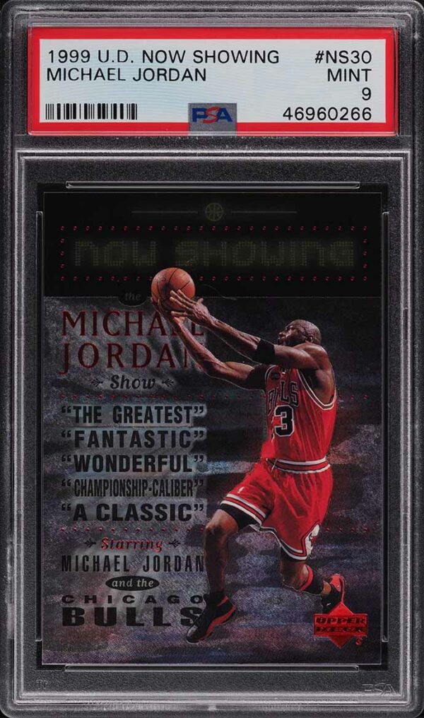 1999 UPPER DECK NOW SHOWING MICHAEL JORDAN #NS30 PSA 9 MINT