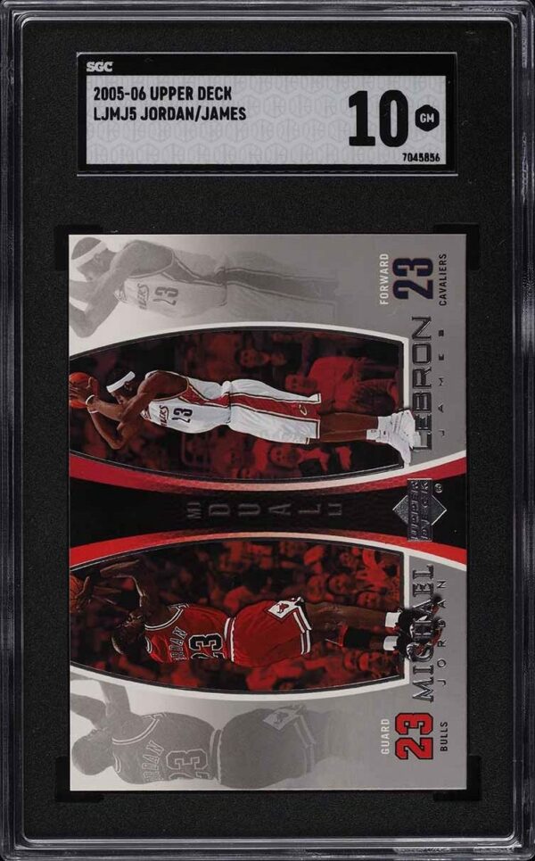 2005-06 UPPER DECK MJ LJ BONUS PACK LEBRON JAMES MICHAEL JORDAN #LJMJ5 SGC 10 GEM