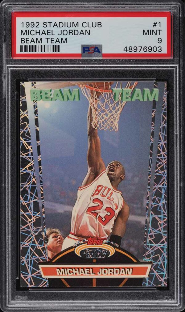 1992 STADIUM CLUB BEAM TEAM MICHAEL JORDAN #1 PSA 9 MINT