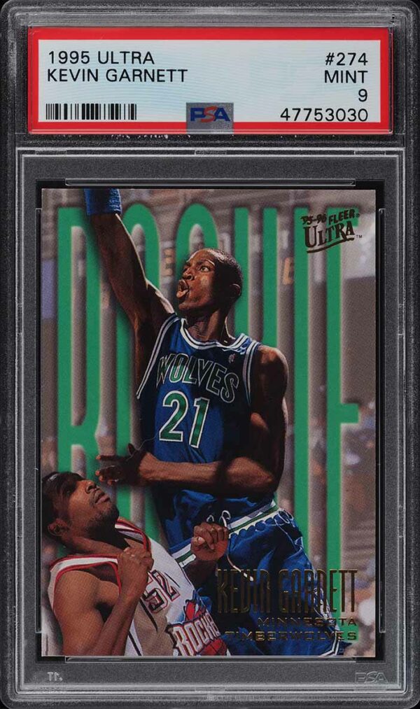 1995-96 ULTRA BASKETBALL KEVIN GARNETT ROOKIE RC #274 PSA 9 MINT