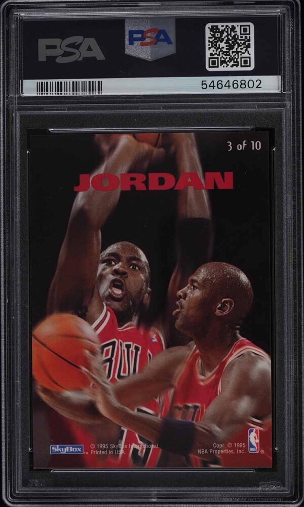 1994-95 SKYBOX E-MOTION N-TENSE MICHAEL JORDAN #3 PSA 10 GEM MINT - Image 2