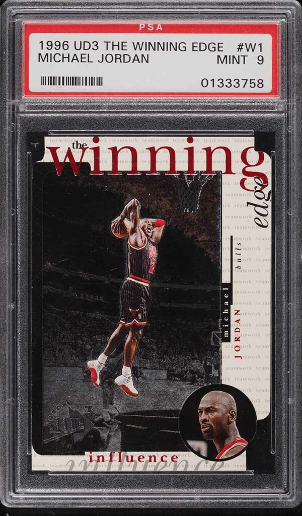 1996-97 UD3 THE WINNING EDGE DIE-CUT MICHAEL JORDAN #W1 PSA 9 MINT
