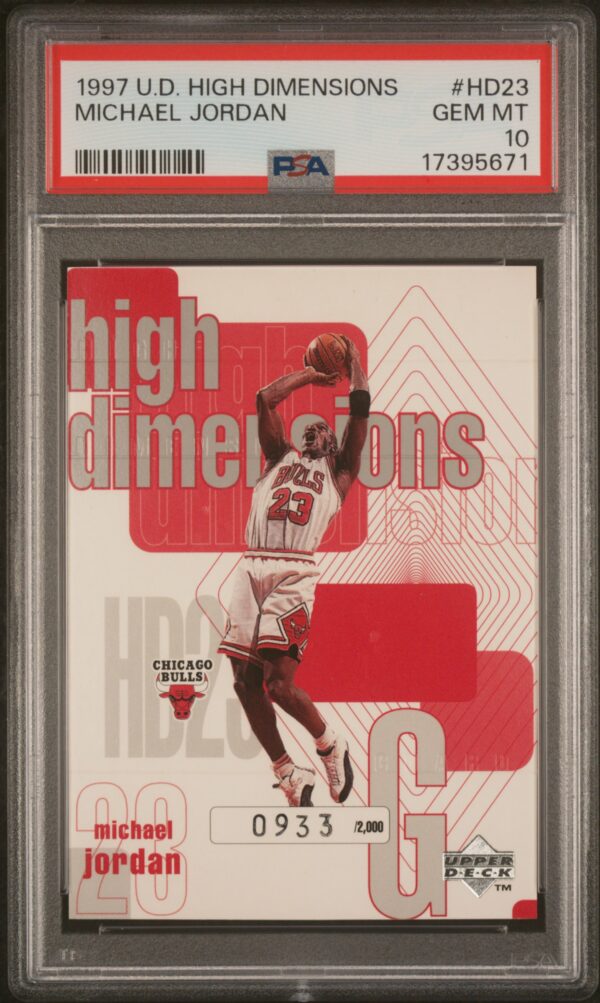 1997-98 UPPER DECK HIGH DIMENSIONS MICHAEL JORDAN /2000 #HD23 PSA 10 GEM MINT
