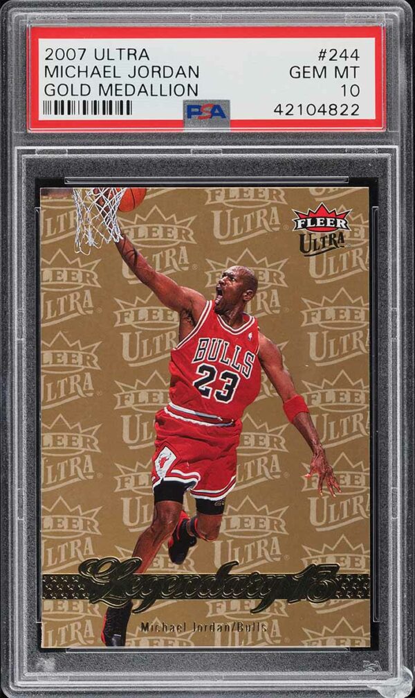 2007 Ultra Gold Medallion Michael Jordan #244 PSA 10 GEM MINT