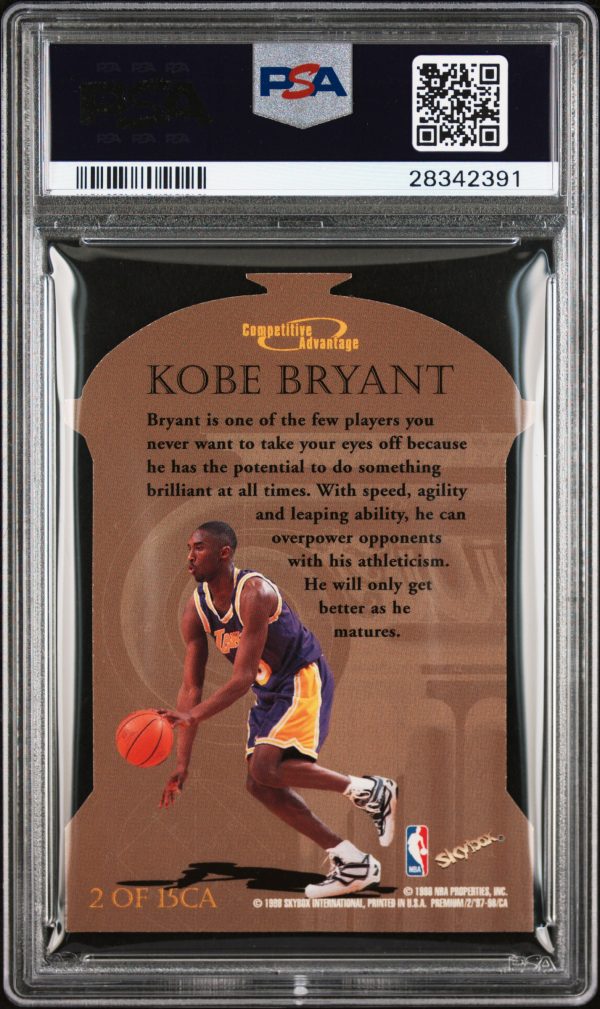 1997-98 SKYBOX PREMIUM COMPETITIVE ADVANTAGE KOBE BRYANT PSA 10 GEM MINT - Image 2
