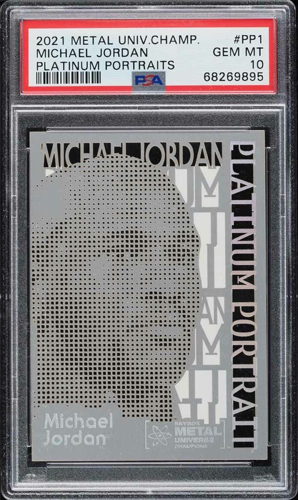 2021 METAL UNIVERSE CHAMPIONS PLATINUM PORTRAITS MICHAEL JORDAN #PP-1 PSA 10 GEM MINT