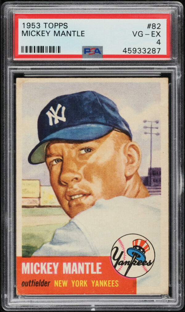 1953 TOPPS MICKEY MANTLE #82 PSA 4 VGEX