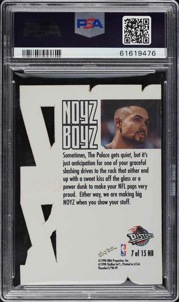 1998-99 SKYBOX THUNDER NOYZ BOYZ GRANT HILL #7 PSA 10 GEM MINT - Image 2