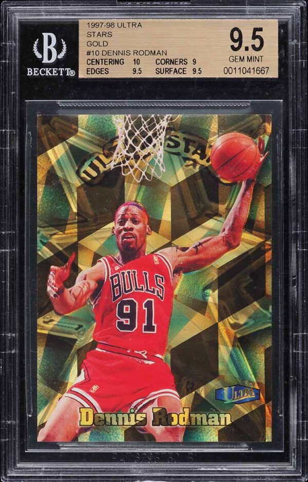1997-98 ULTRA STARS GOLD DENNIS RODMAN #10 BGS 9.5 GEM MINT