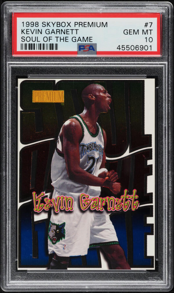 1998-99 SKYBOX PREMIUM SOUL OF THE GAME KEVIN GARNETT #7 PSA 10 GEM MINT