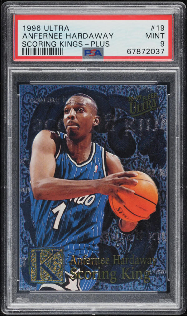 1996-97 ULTRA SCORING KINGS PLUS ANFERNEE HARDAWAY #19 PSA 9 MINT