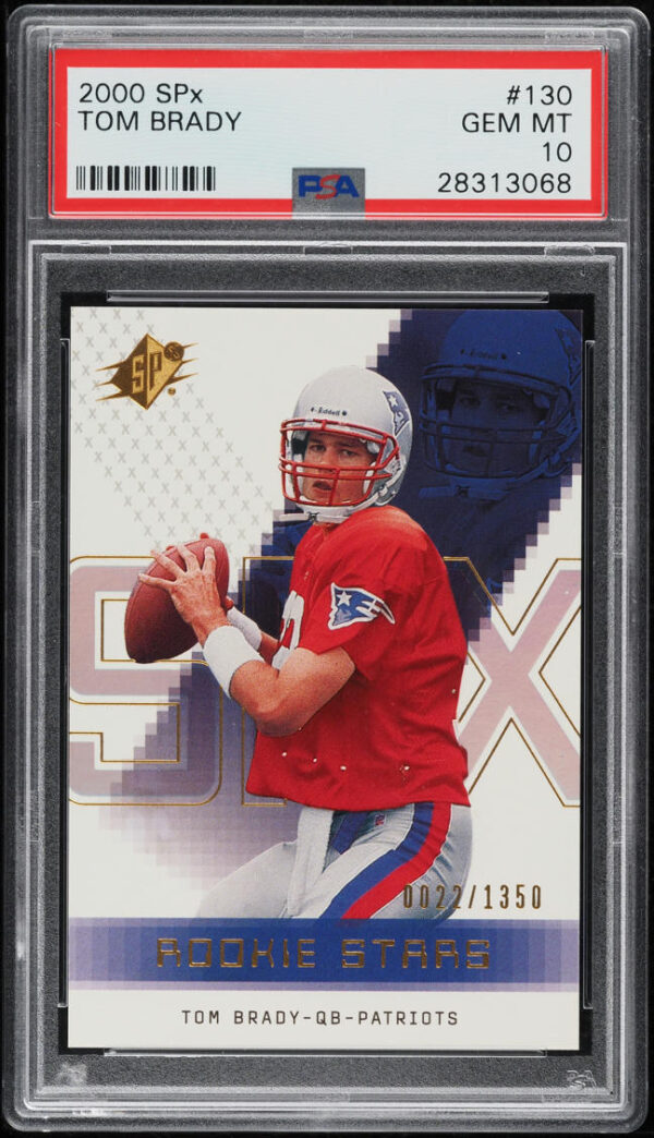 2000 SPX TOM BRADY ROOKIE /1350 #130 PSA 10 GEM MINT