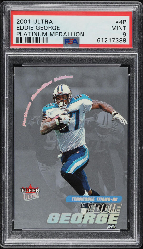2001 ULTRA PLATINUM MEDALLION EDDIE GEORGE /50 #4P PSA 9 MINT