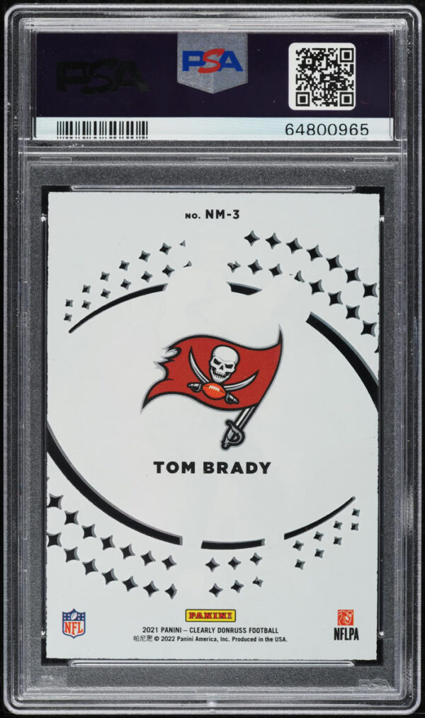 2021 PANINI CLEARLY DONRUSS NIGHT MOVES TOM BRADY #NM-3 PSA 10 GEM MINT - Image 2