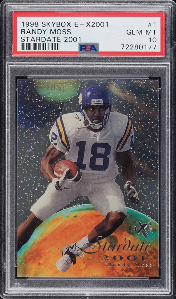 1998 SKYBOX E-X2001 STARDATE 2001 RANDY MOSS #1 PSA 10 GEM MINT