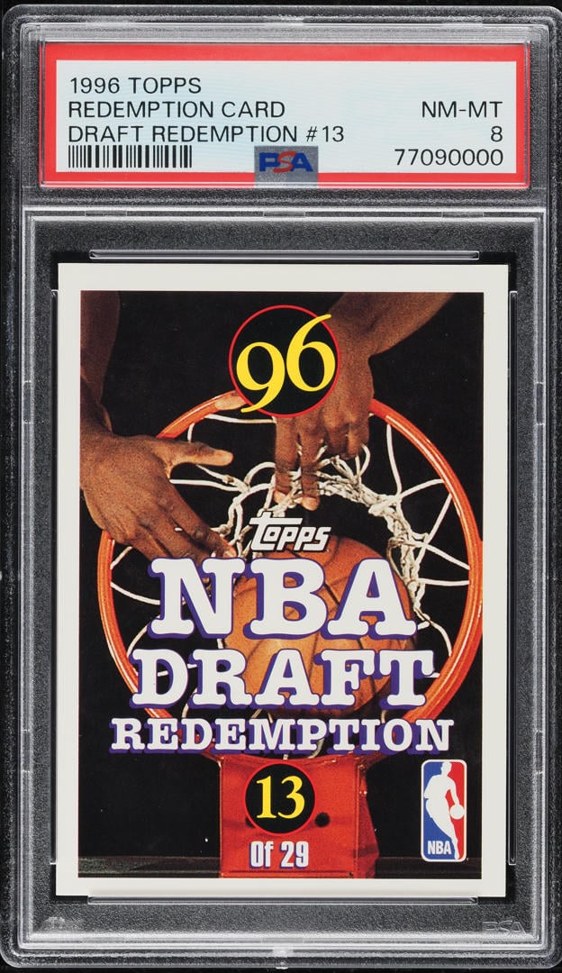その他 1996-97 Topps Draft Redemption KOBE Kobe Bryant 1996-97 Topps Draft Picks Redemption ROOKIE CARD