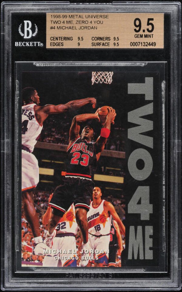 1998-99 Metal Universe Two 4 Me, Zero 4 You Michael Jordan #4 BGS 9.5 Gem Mint