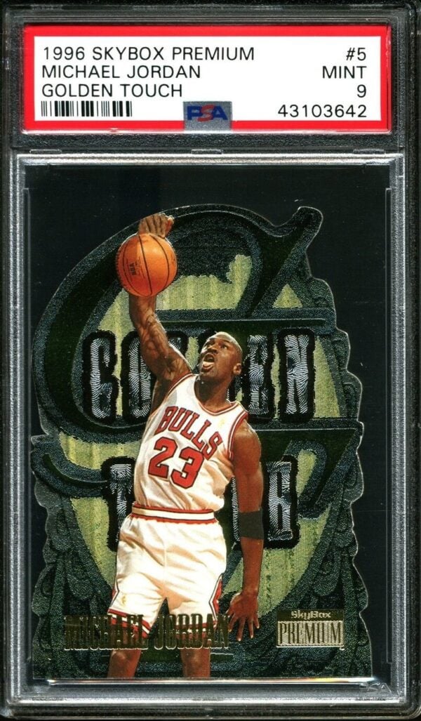 1996-97 SKYBOX PREMIUM GOLDEN TOUCH MICHAEL JORDAN #4 PSA 9 MINT