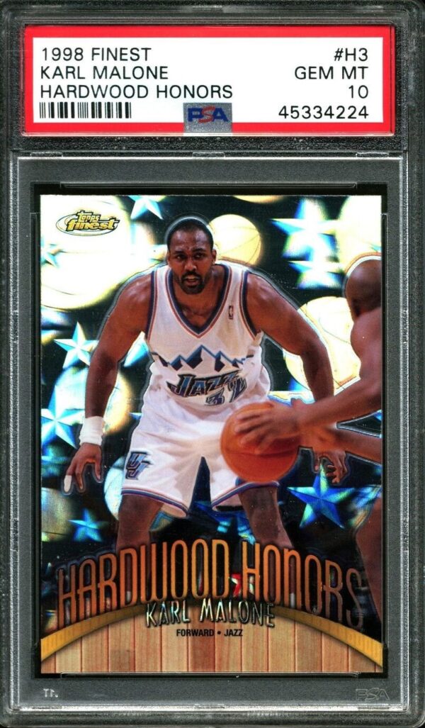 1998-99 FINEST HARDWOOD HONORS KARL MALONE #H3 PSA 10 Gem Mint