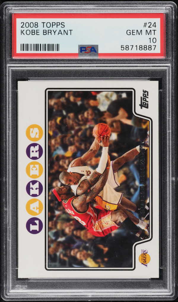 2008-09 TOPPS BASKETBALL KOBE BRYANT W/ LEBRON JAMES #24 PSA 10 GEM MINT