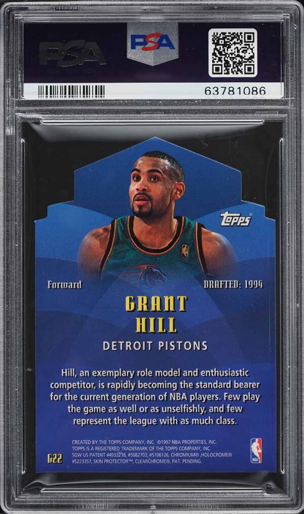 1997-98 TOPPS GENERATIONS GRANT HILL #G22 PSA 10 GEM MINT - Image 2