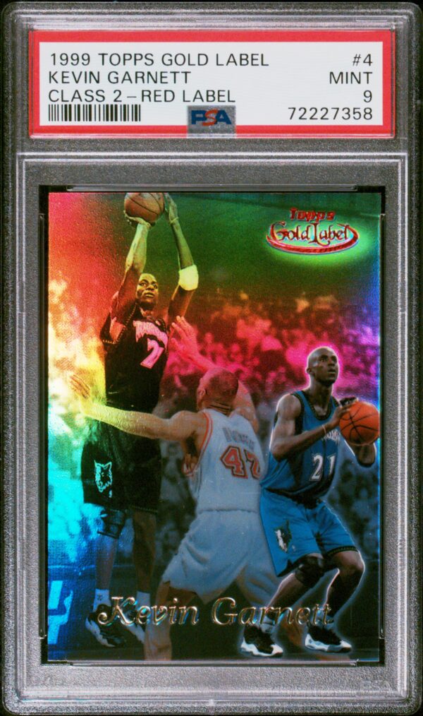 1999-00 Topps Gold Label Red Label Kevin Garnett #4 /50 PSA 9 Mint