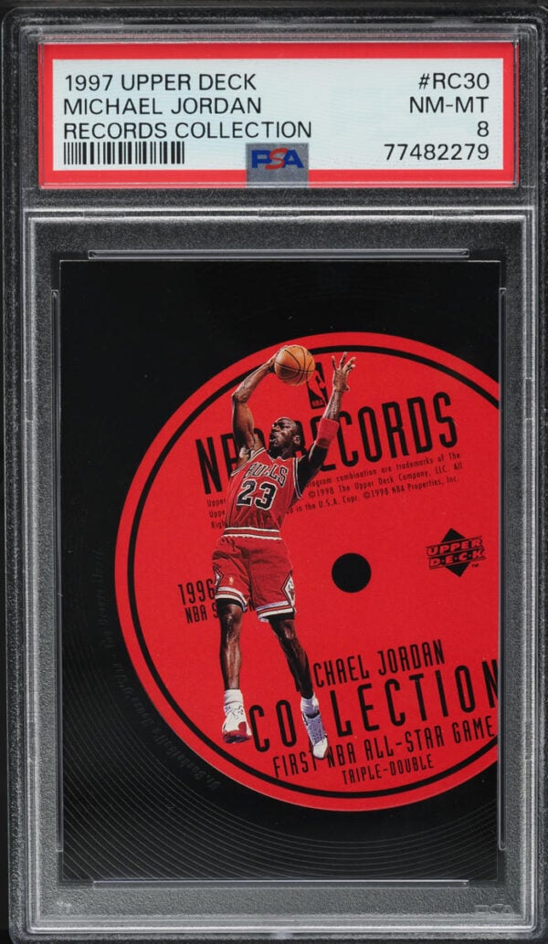 1997-98 UPPER DECK RECORDS COLLECTION MICHAEL JORDAN #RC30 PSA 8 NM-MT