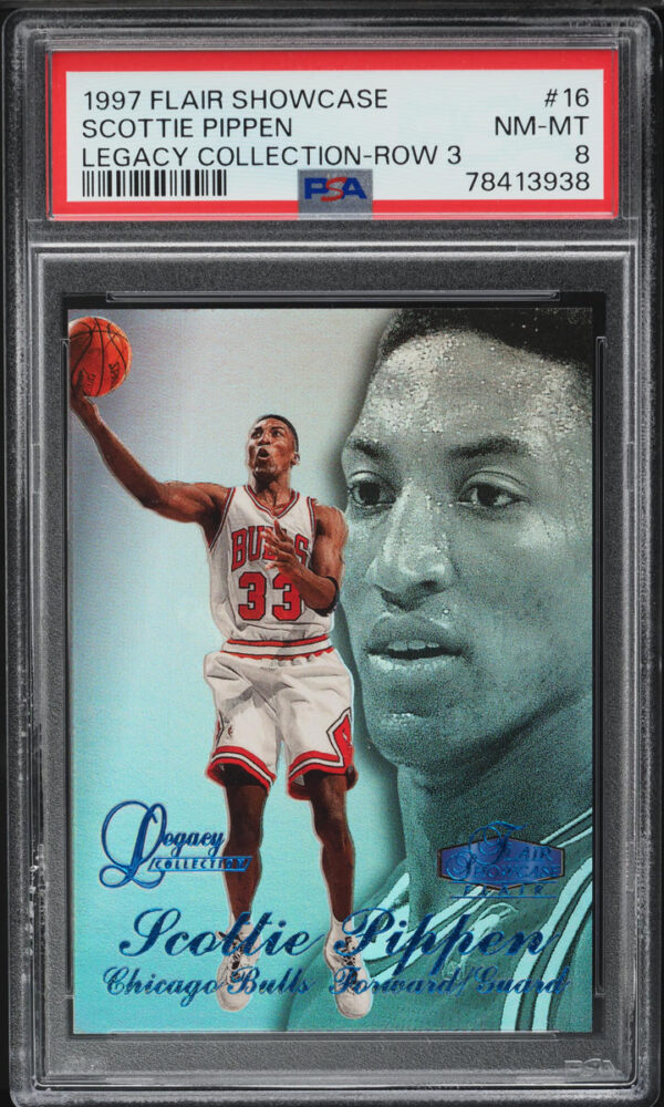 1997-98 FLAIR SHOWCASE LEGACY COLLECTION ROW 3 SCOTTIE PIPPEN /100 #16 PSA 8