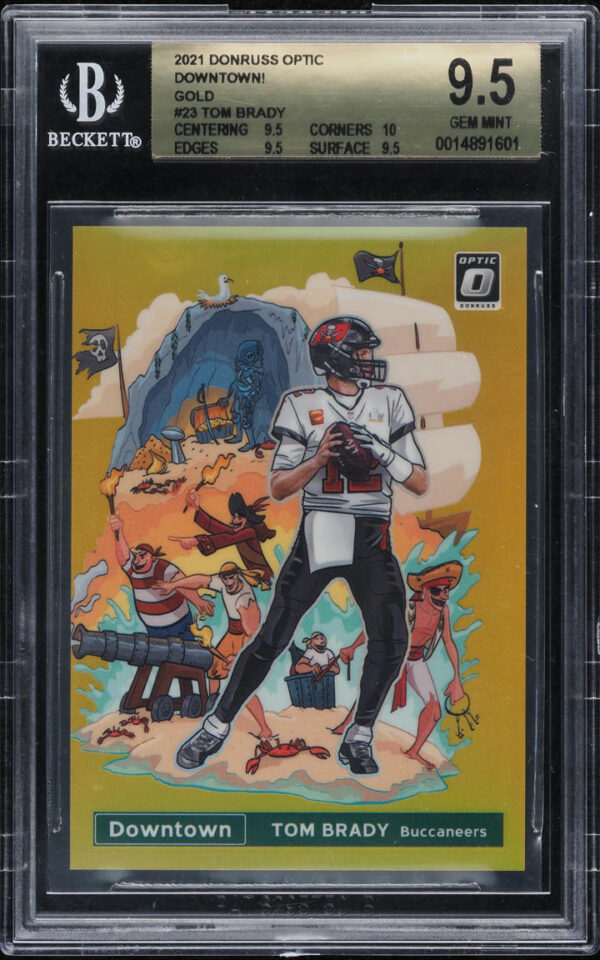 2021 Donruss Optic Downtown! Gold Tom Brady /10 #DT23 BGS 9.5 GEM MINT