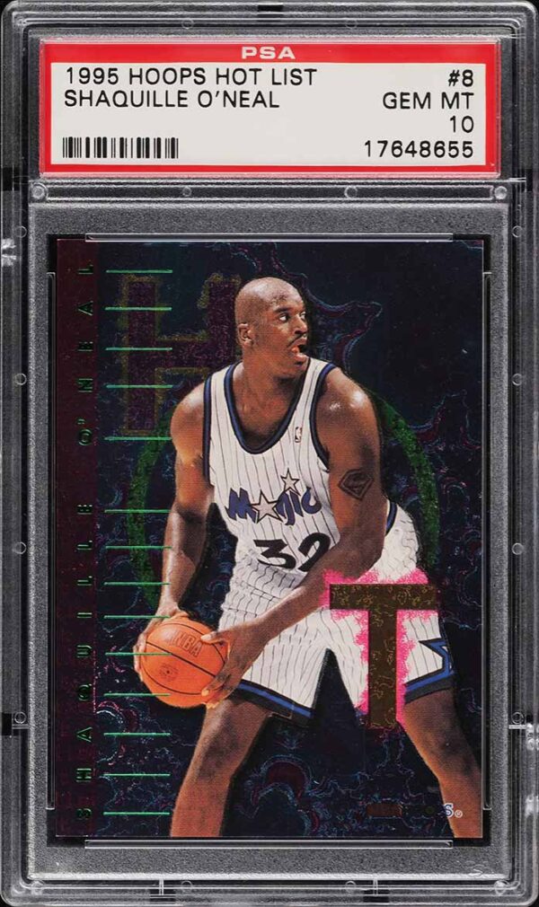 1995-96 HOOPS HOT LIST SHAQUILLE O'NEAL #8 PSA 10 GEM MINT