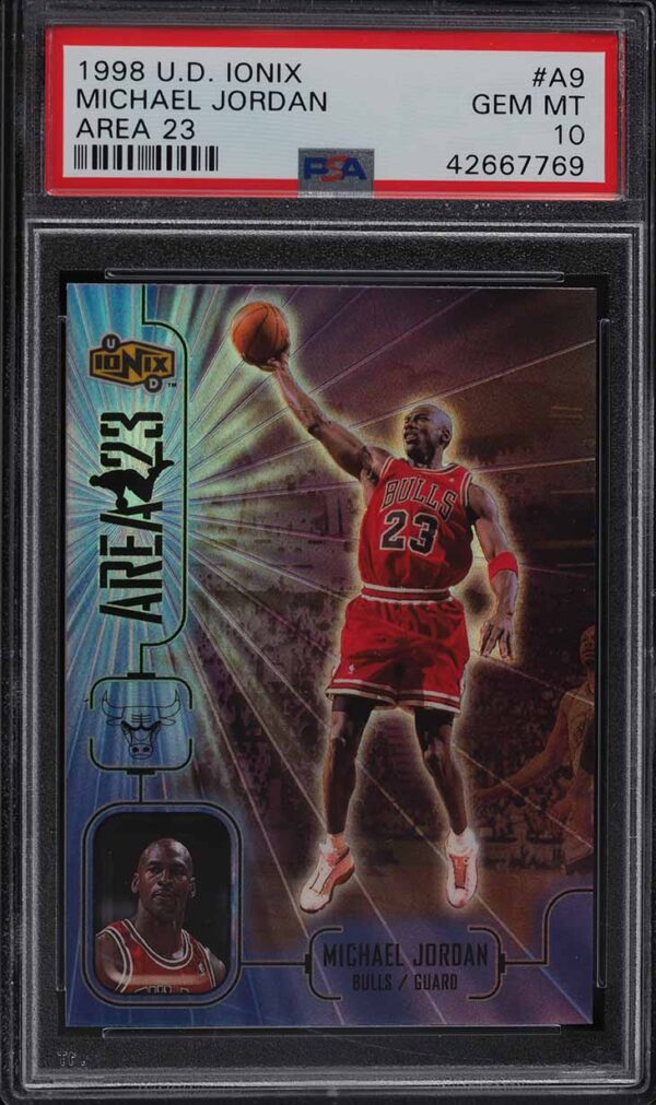 1998-99 UPPER DECK IONIX AREA 23 MICHAEL JORDAN #A9 PSA 10 GEM MINT