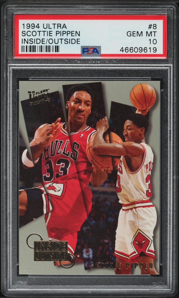 1994-95 ULTRA INSIDE OUTSIDE SCOTTIE PIPPEN #8 PSA 10 GEM MINT