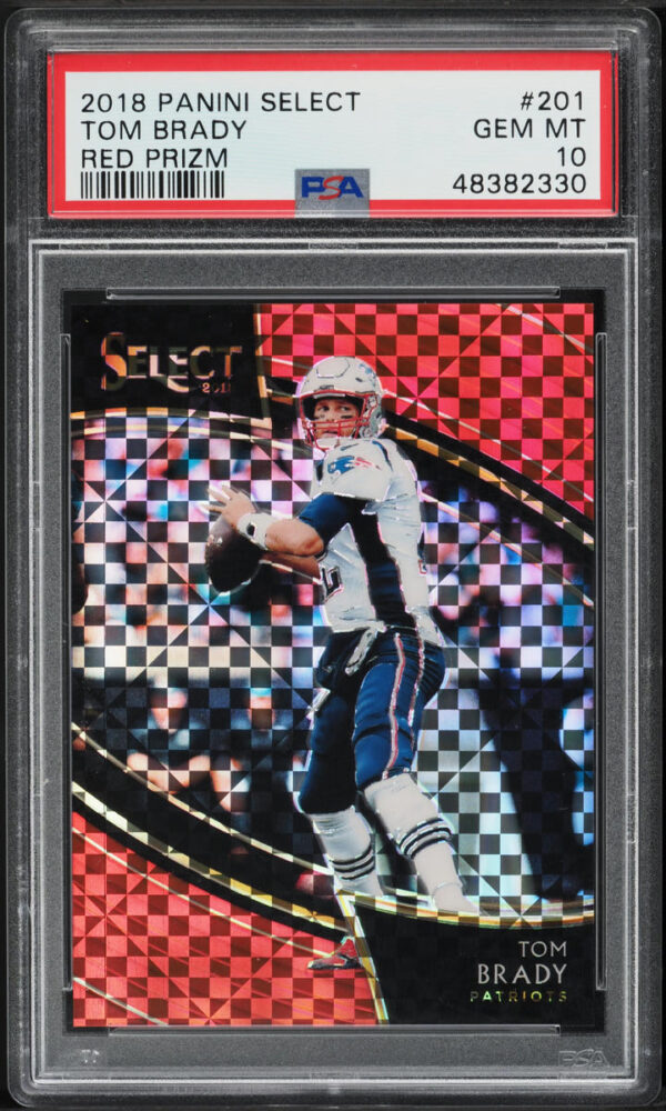 2018 SELECT FIELD LEVEL RED PRIZM TOM BRADY /49 #201 PSA 10 GEM MINT