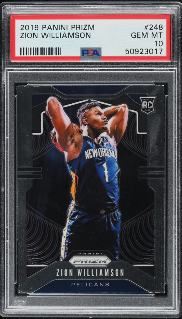 2019-20 PANINI PRIZM ZION WILLIAMSON ROOKIE #248 PSA 10 GEM MINT