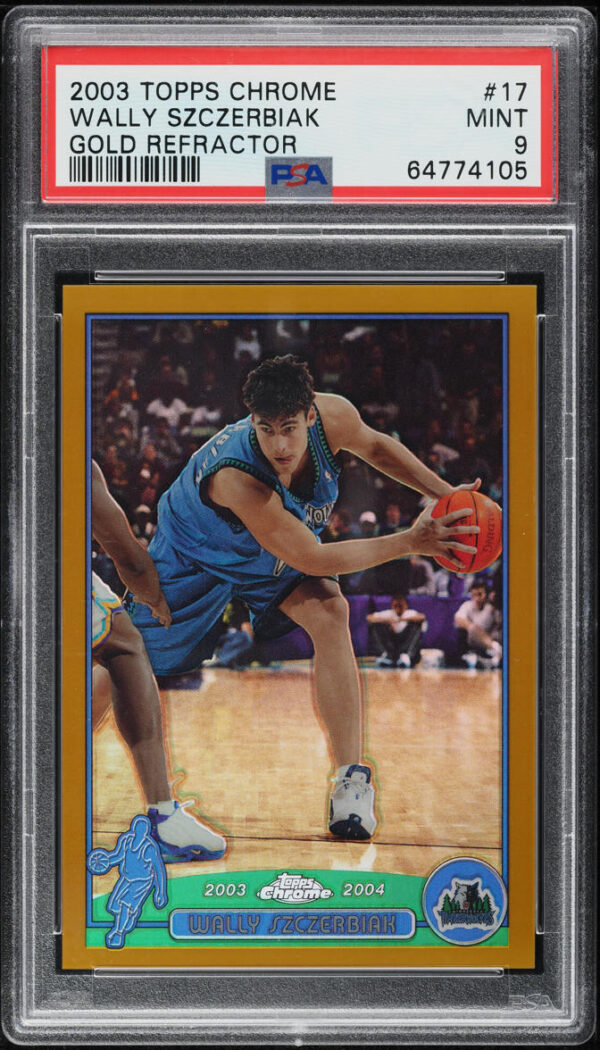 2003-04 TOPPS CHROME GOLD REFRACTOR WALLY SZCZERBIAK /99 #17 PSA 9 MINT