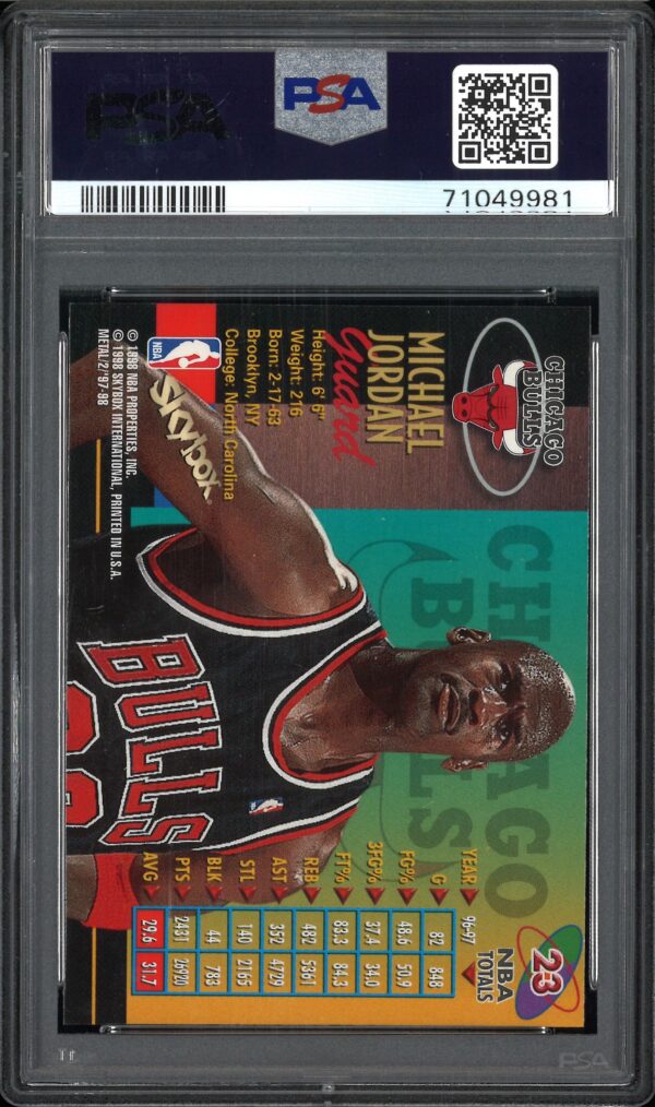 1997-98 Metal Universe Championship Michael Jordan #23 PSA 9 Mint - Image 2