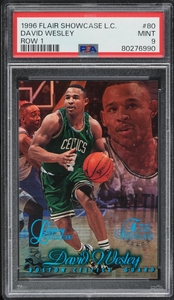1996-97 FLAIR SHOWCASE LEGACY COLLECTION ROW 1 DAVID WESLEY /150 #80 PSA 9 MINT