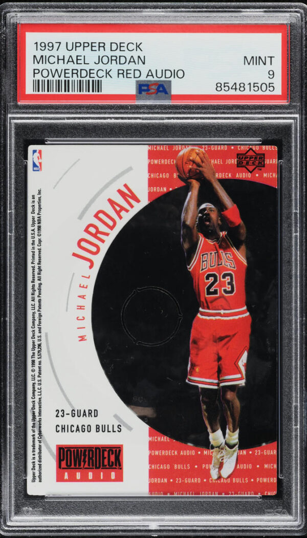 1997-98 UPPER DECK POWERDECK RED AUDIO MICHAEL JORDAN PSA 9 MINT