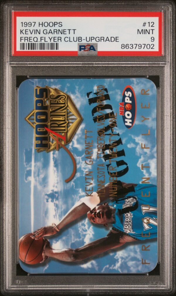 1997-98 HOOPS FREQUENT FLYER UPGRADE KEVIN GARNETT #12 PSA 9 MINT