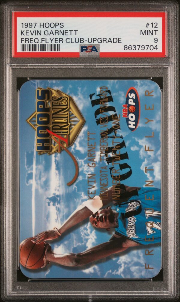 1997-98 HOOPS FREQUENT FLYER UPGRADE KEVIN GARNETT #12 PSA 9 MINT