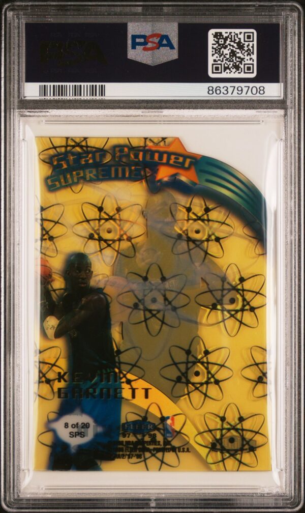 1997-98 ULTRA STAR POWER SUPREME KEVIN GARNETT #8 PSA 9 MINT - Image 2
